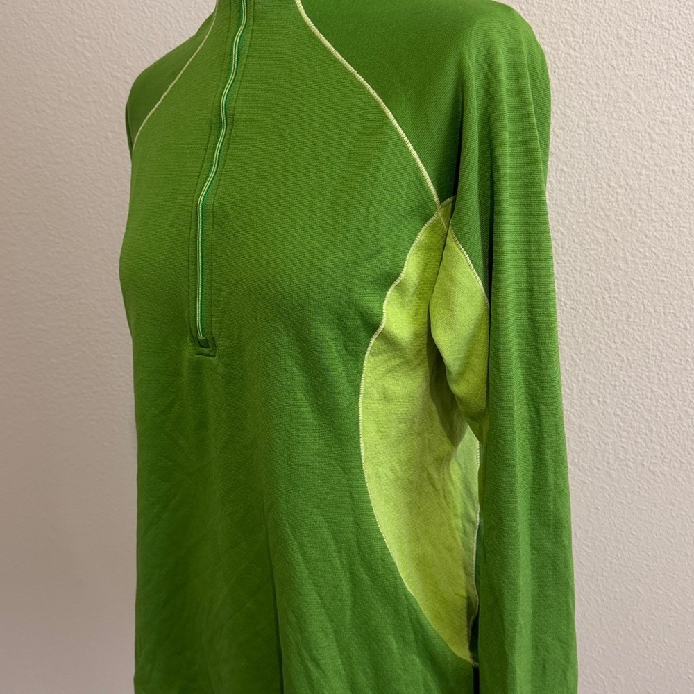 Patagonia Capilene 3 Women’s Medium 1/2 Zip Green Base Layer Top Shirt Outdoor - Picture 3 of 6